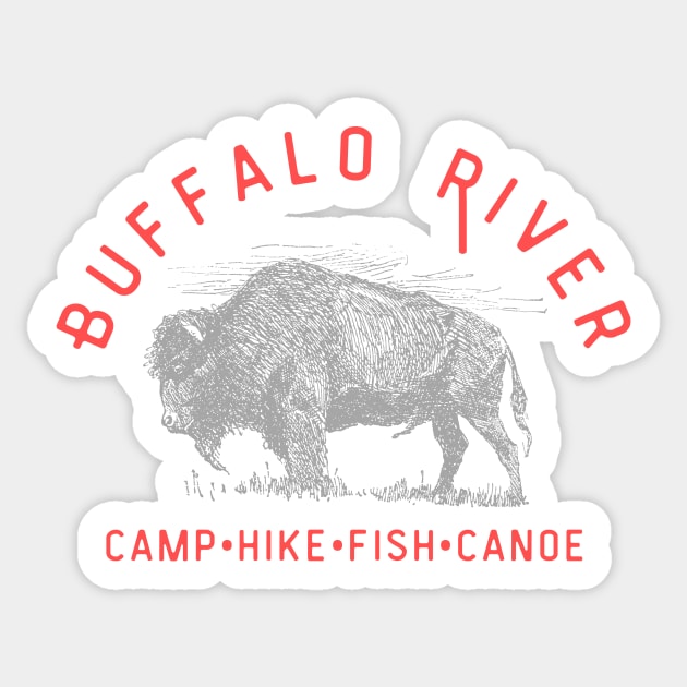 Buffalo River Sticker by Crossbar Apparel